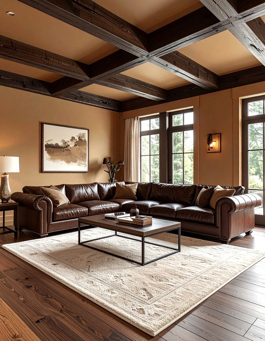 Tan and chocolate brown living room - 30 tan living room color schemes