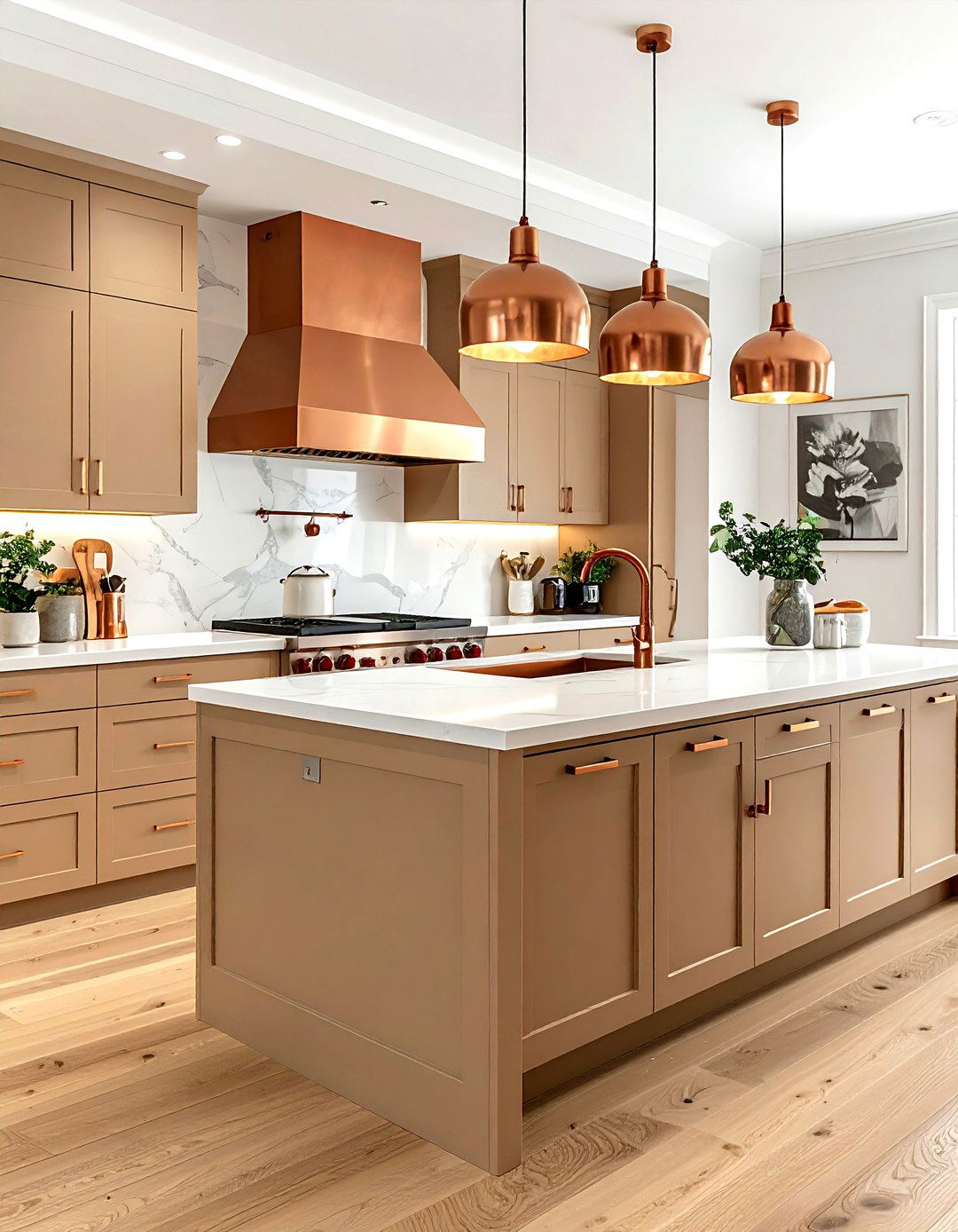 Tan and copper kitchen - 30 tan kitchen color schemes