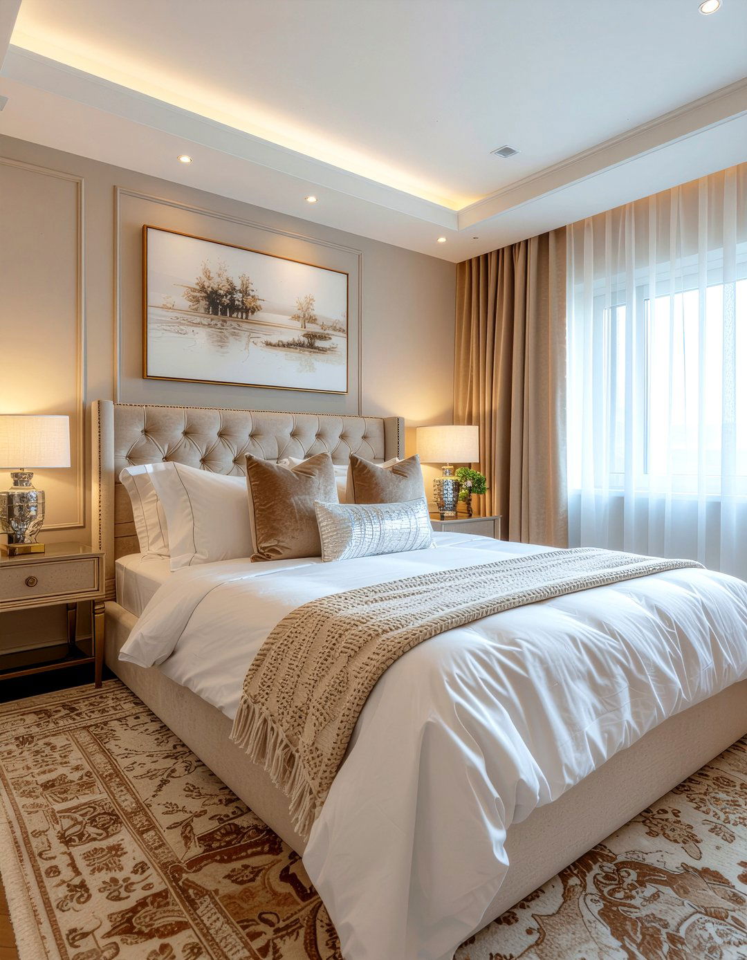 Tan and cream bedroom - 30 tan bedroom ideas