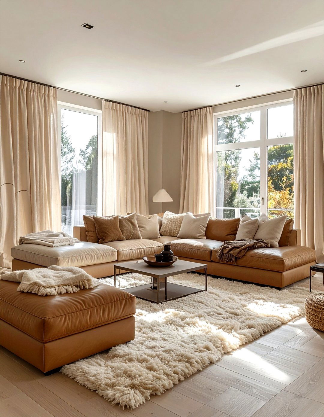 Tan and cream living room - 30 tan living room color schemes