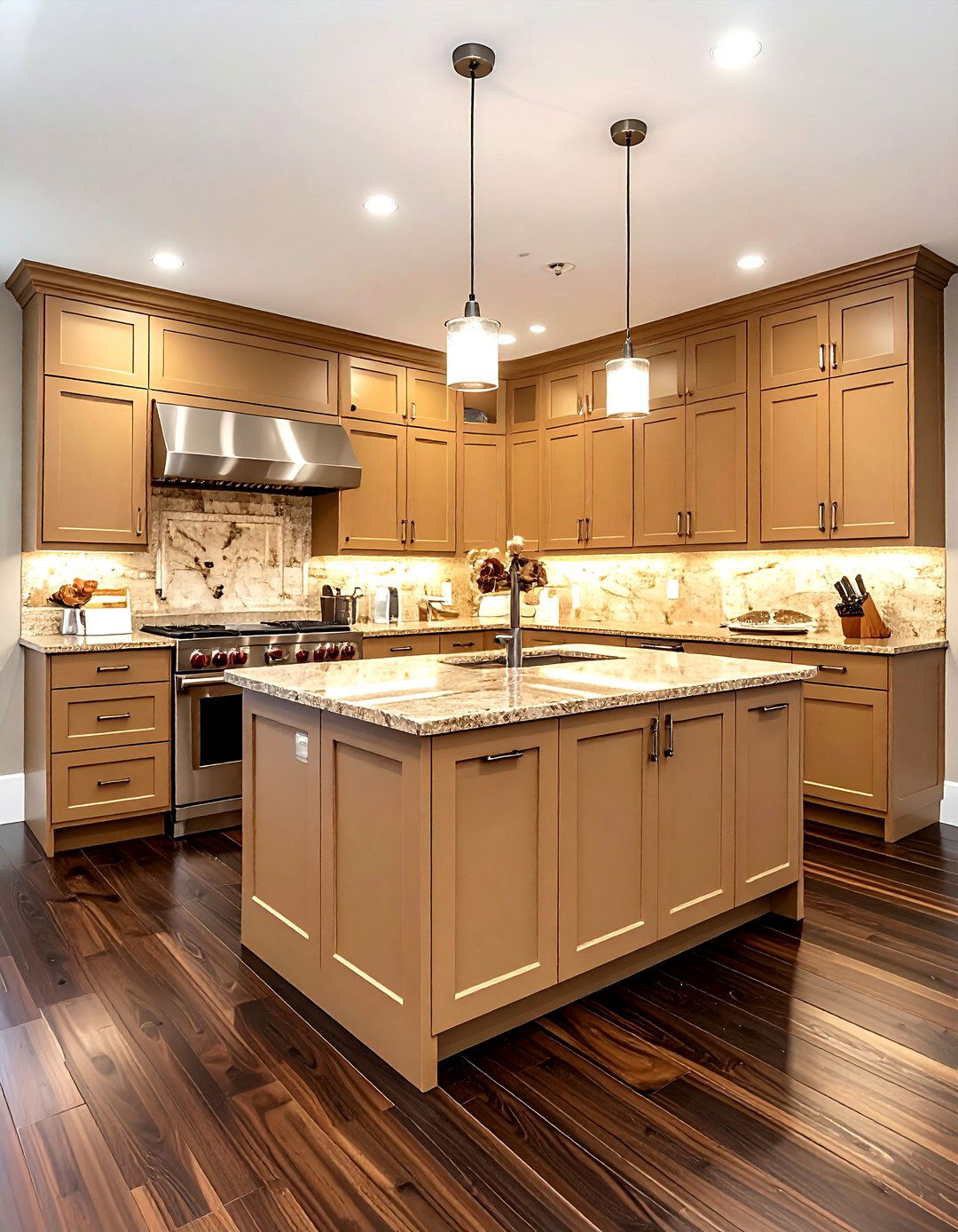 Tan and espresso kitchen - 30 tan kitchen color schemes