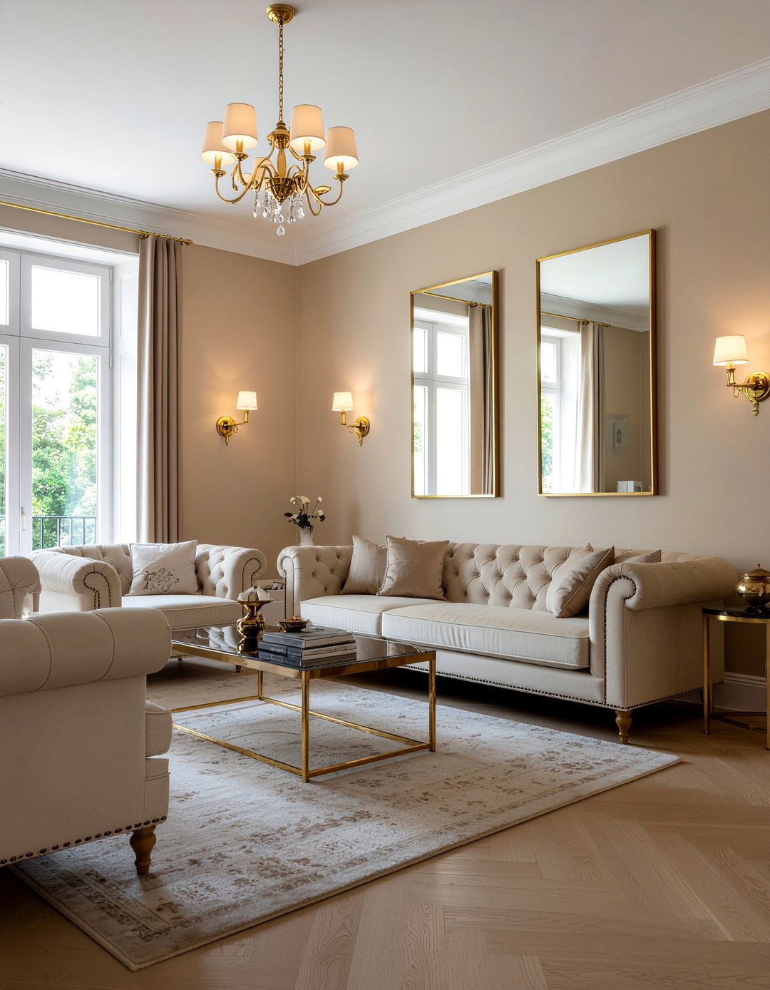 Tan and gold living room - 30 tan living room ideas