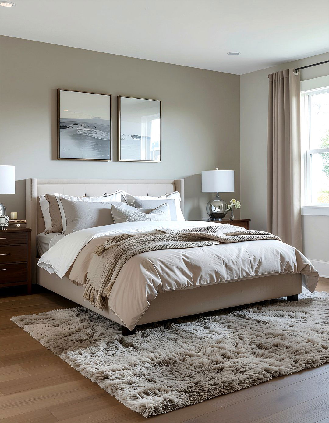 Tan and grey bedroom - 30 tan bedroom ideas