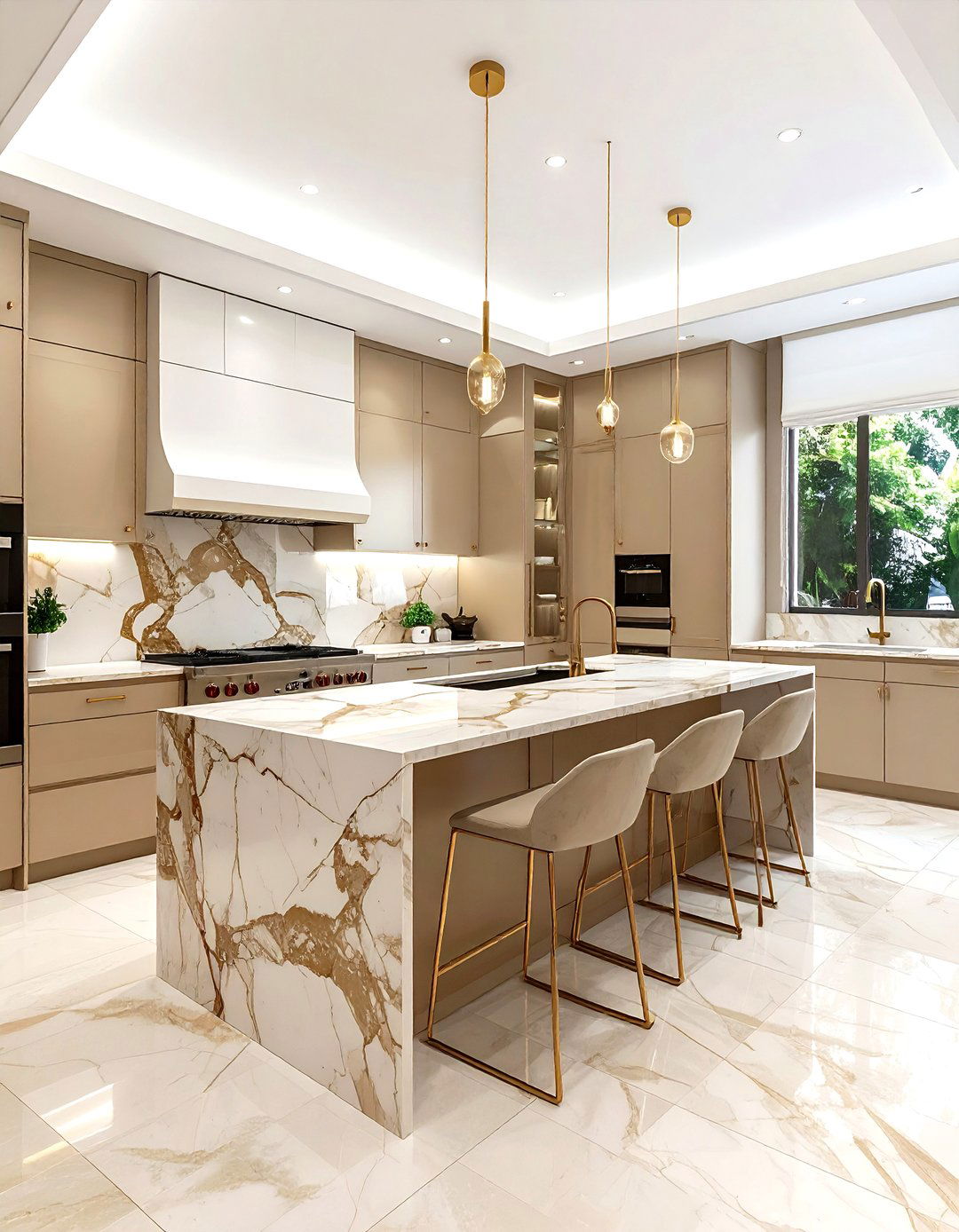 Tan and marble kitchen - 30 tan kitchen color schemes