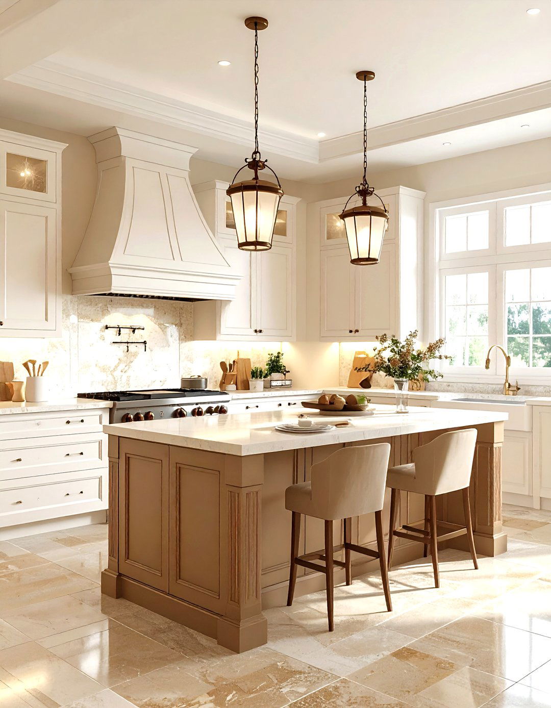 Tan and off white kitchen - 30 tan kitchen color schemes