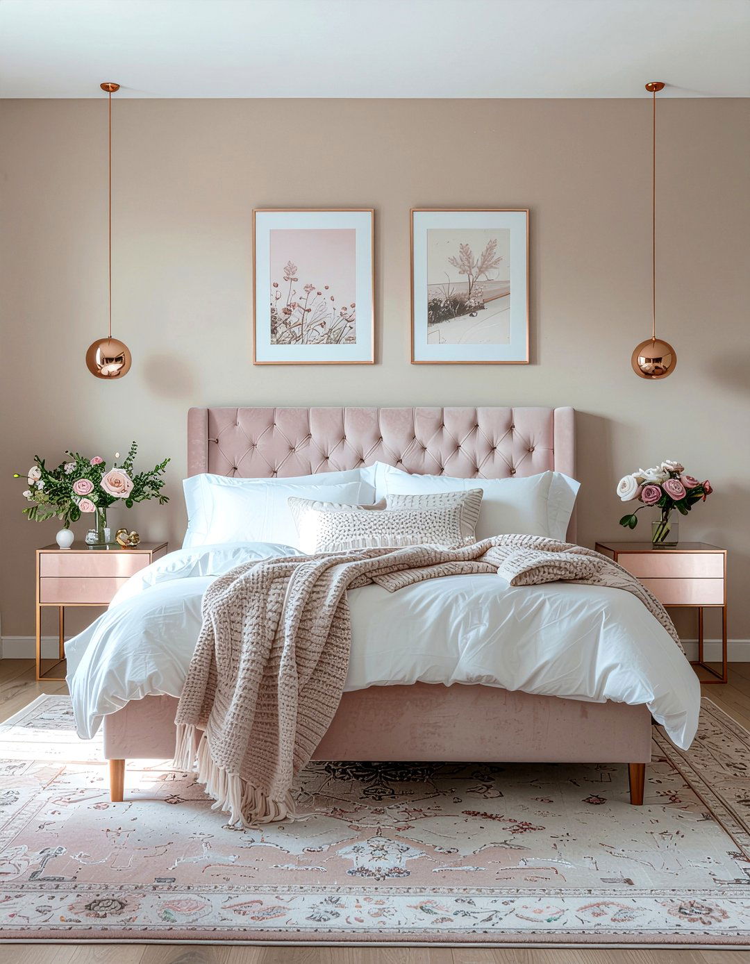 Tan and pink bedroom - 30 tan bedroom ideas