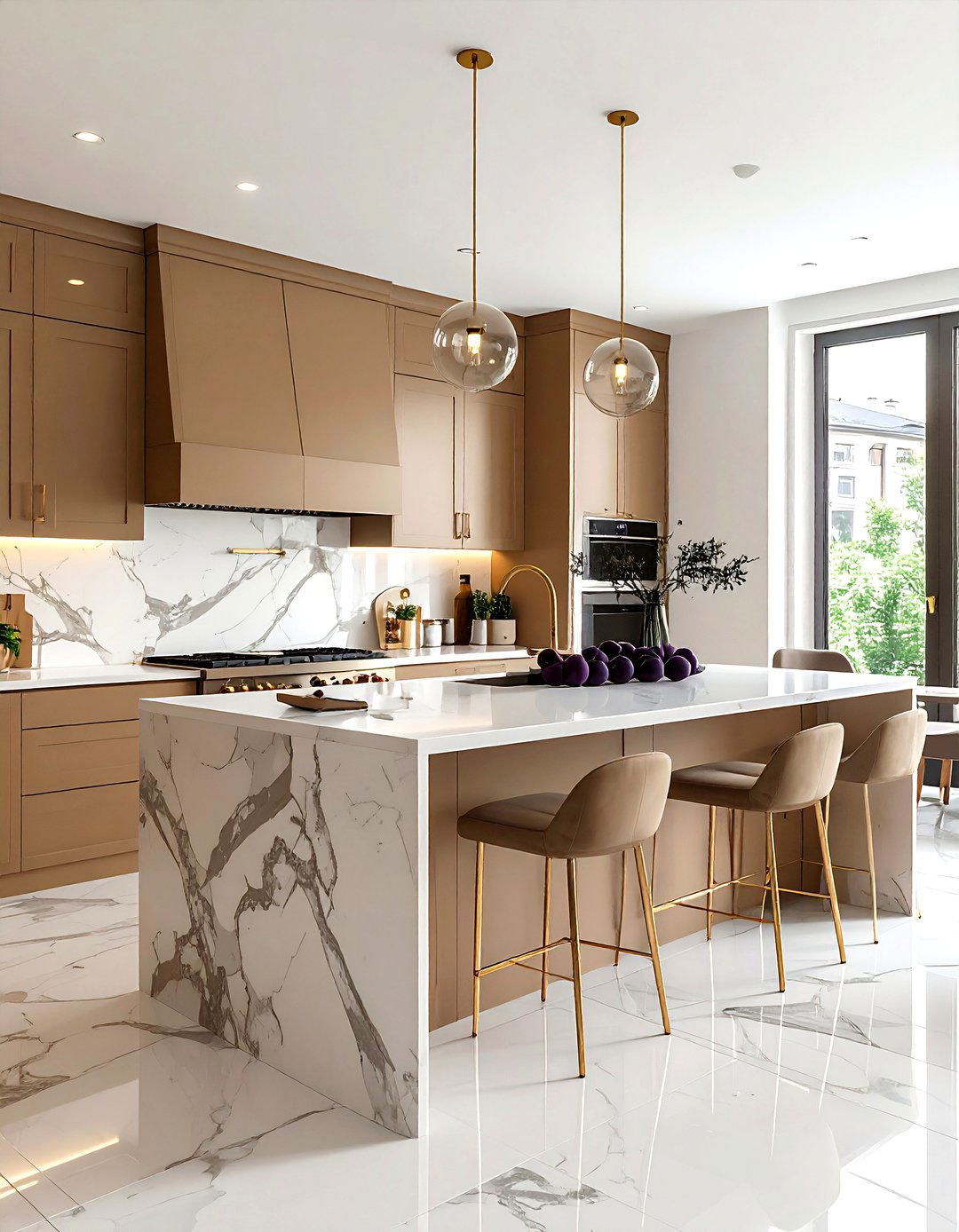 Tan and plum kitchen - 30 tan kitchen color schemes