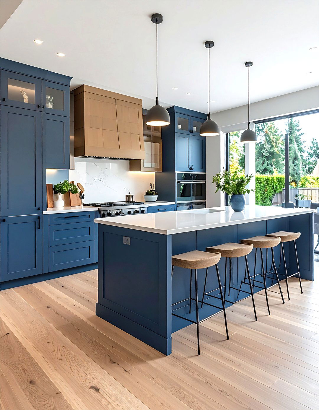 Tan and slate blue kitchen - 30 tan kitchen color schemes