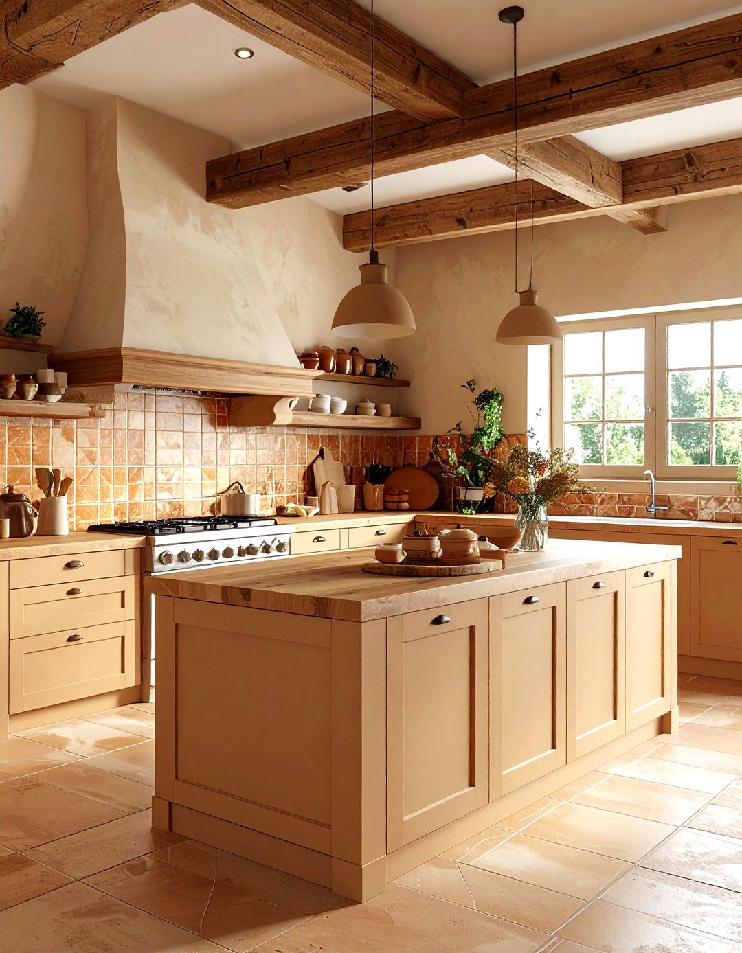 Tan and terracotta kitchen - 30 tan kitchen color schemes