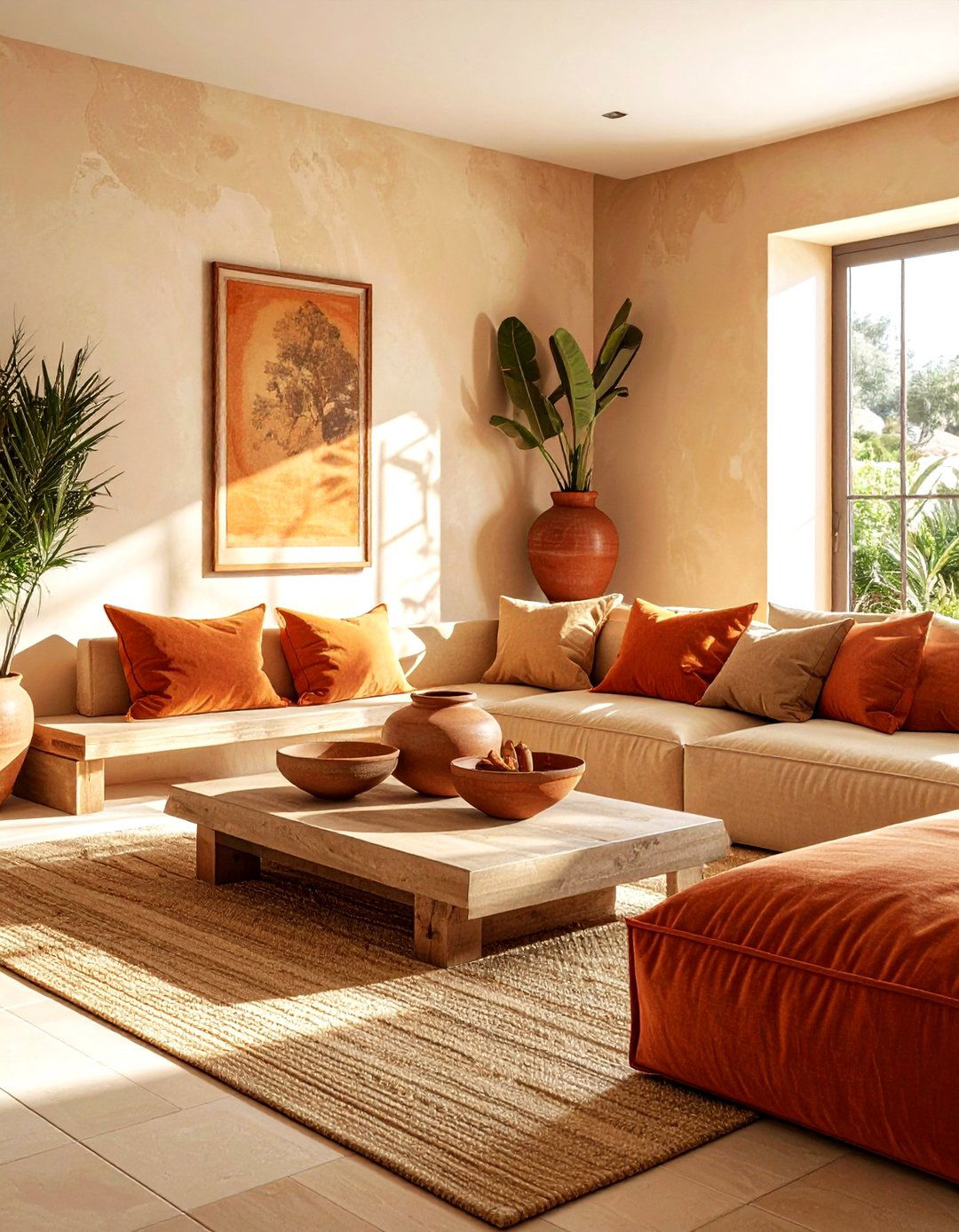 Tan and terracotta living room - 30 tan living room color schemes