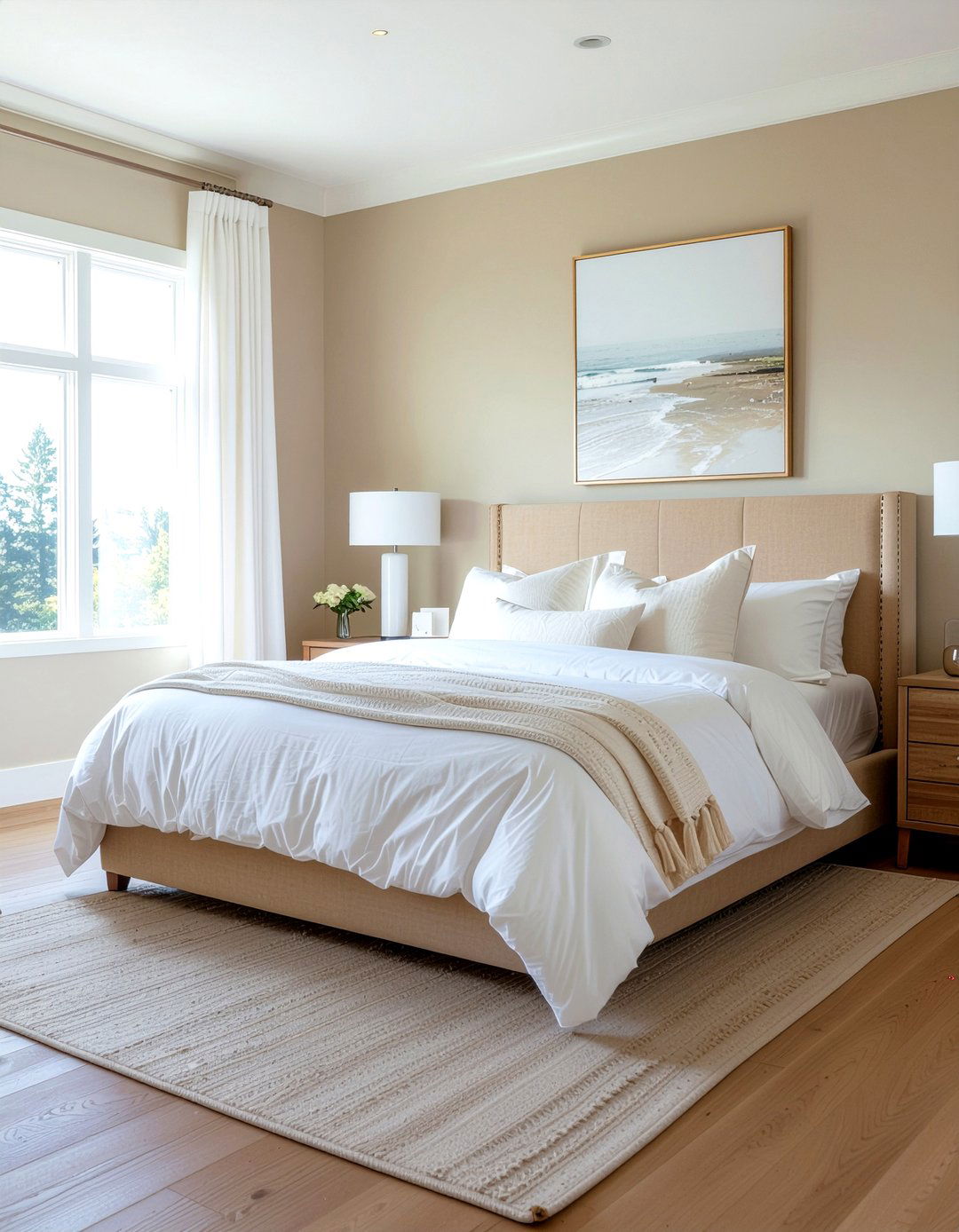 Tan and white bedroom - 30 tan bedroom ideas