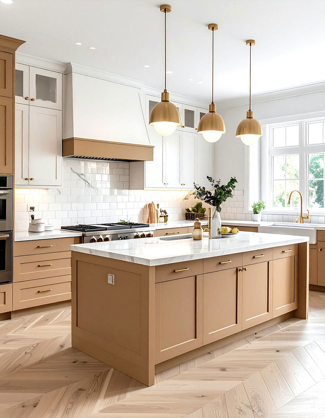 Tan and white kitchen - 30 tan kitchen color schemes