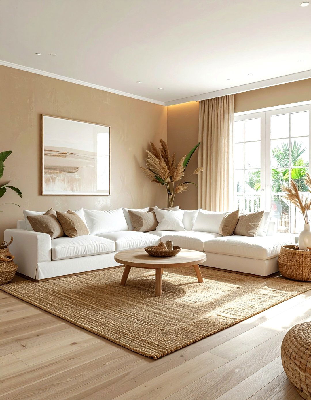 Tan and white living room - 30 tan living room color schemes