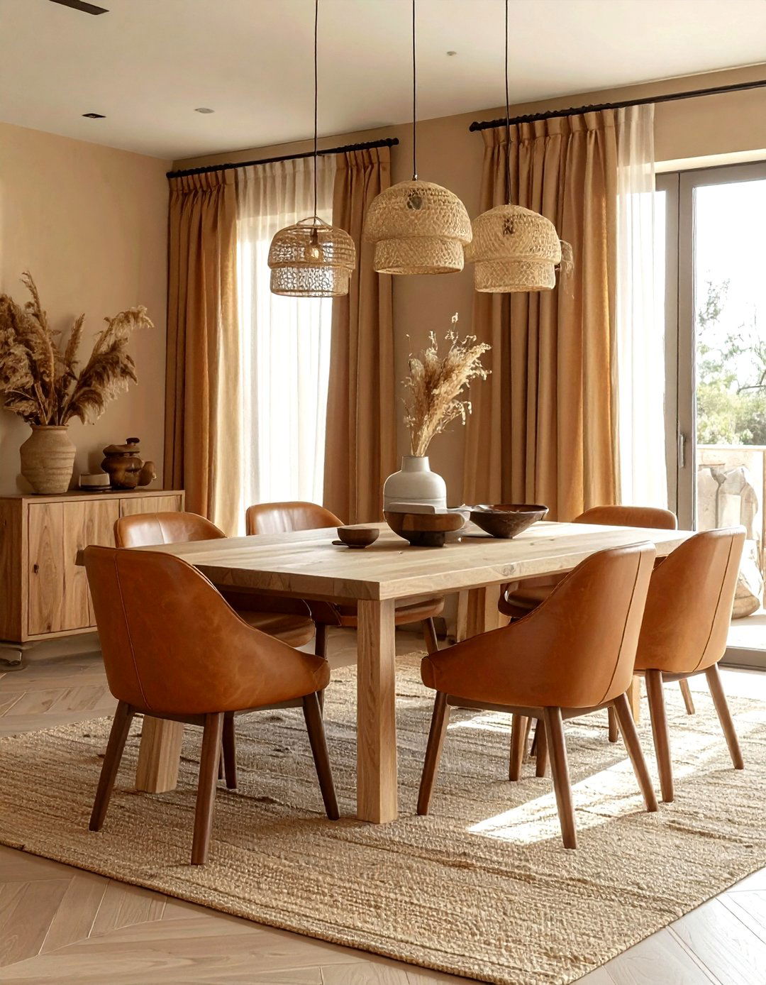 Tan dining room - 30 monochromatic dining room ideas