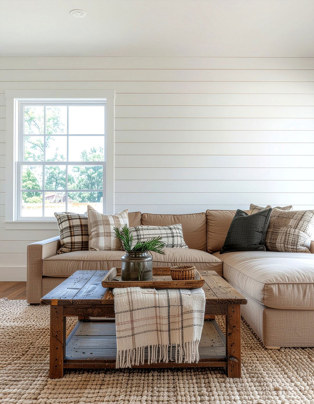 Tan farmhouse living room - 30 tan living room ideas
