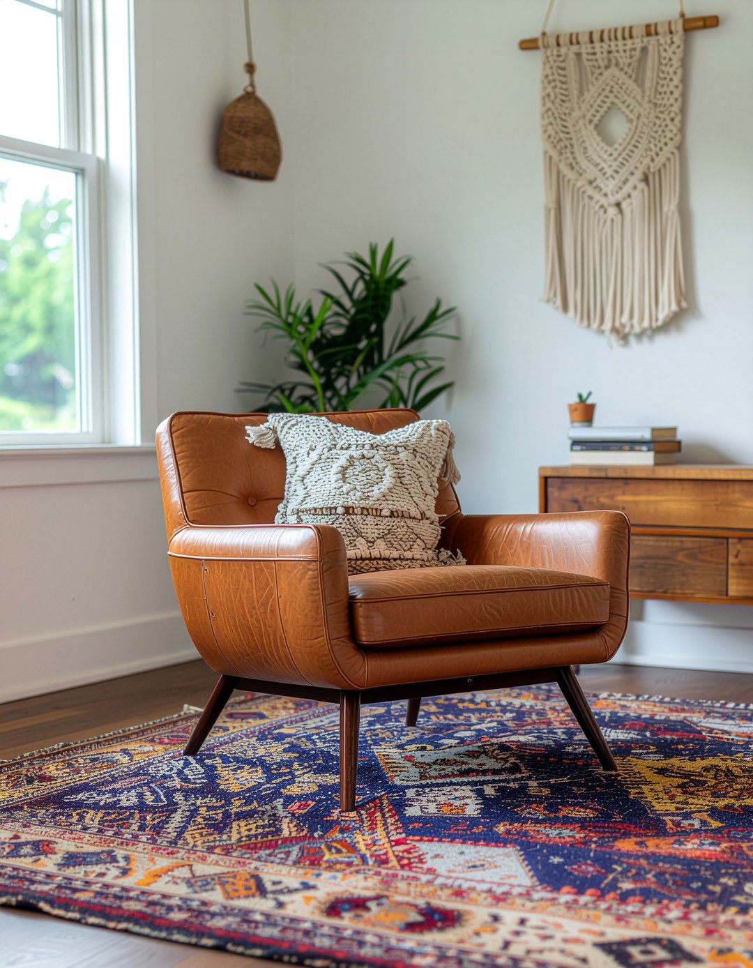 Tan leather club chair - 30 living room club chair ideas