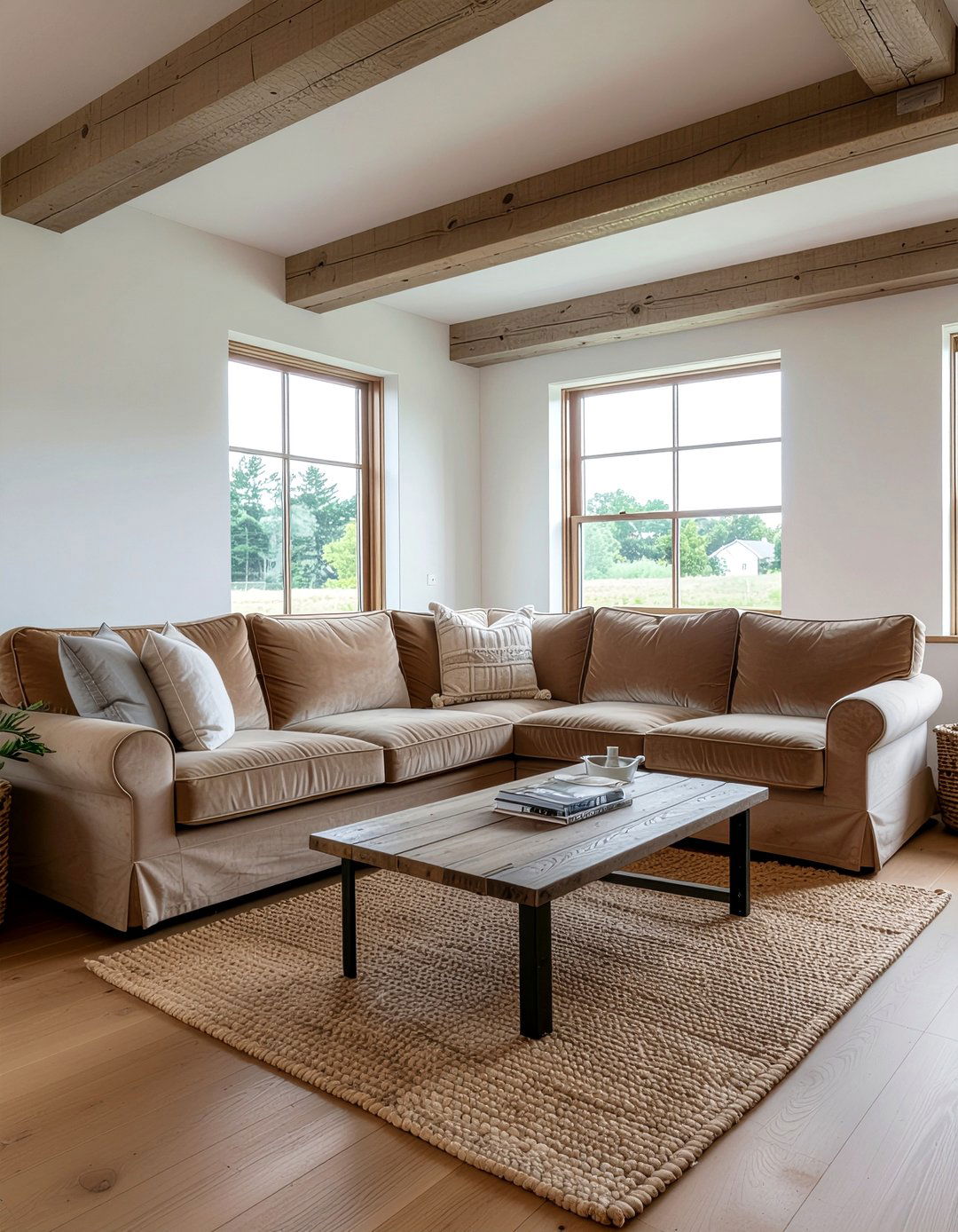 Tan velvet sofa - 30 velvet sofa living room ideas