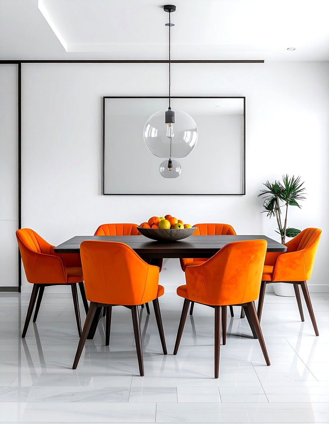 Tangerine Dining Chairs - 30 orange decor ideas