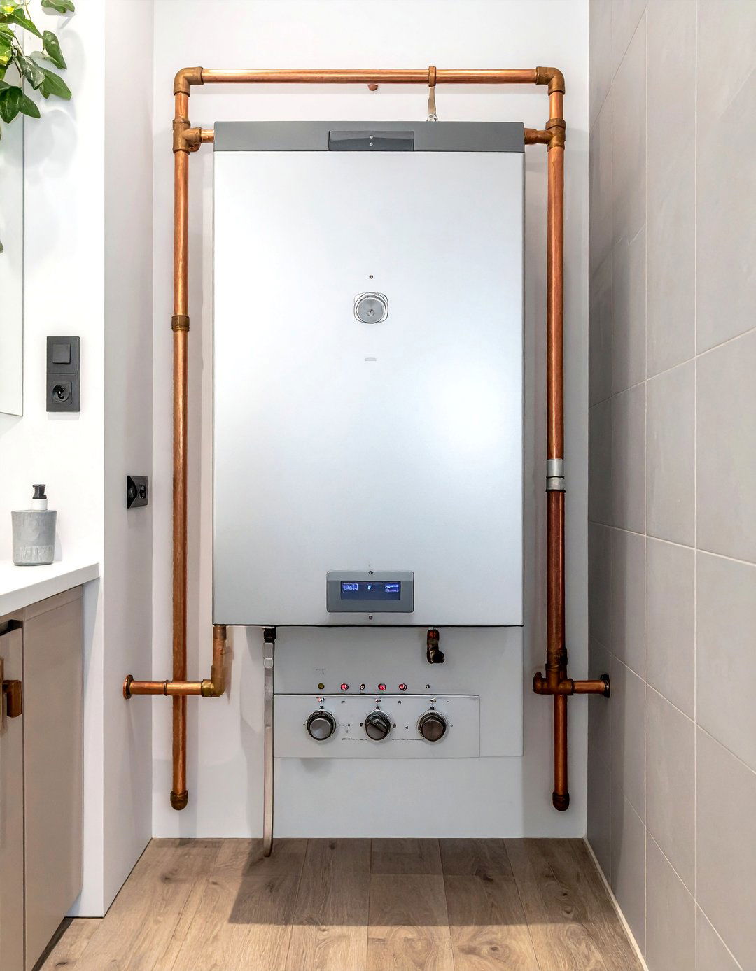 Tankless water heater - 30 energy-efficient bathroom ideas