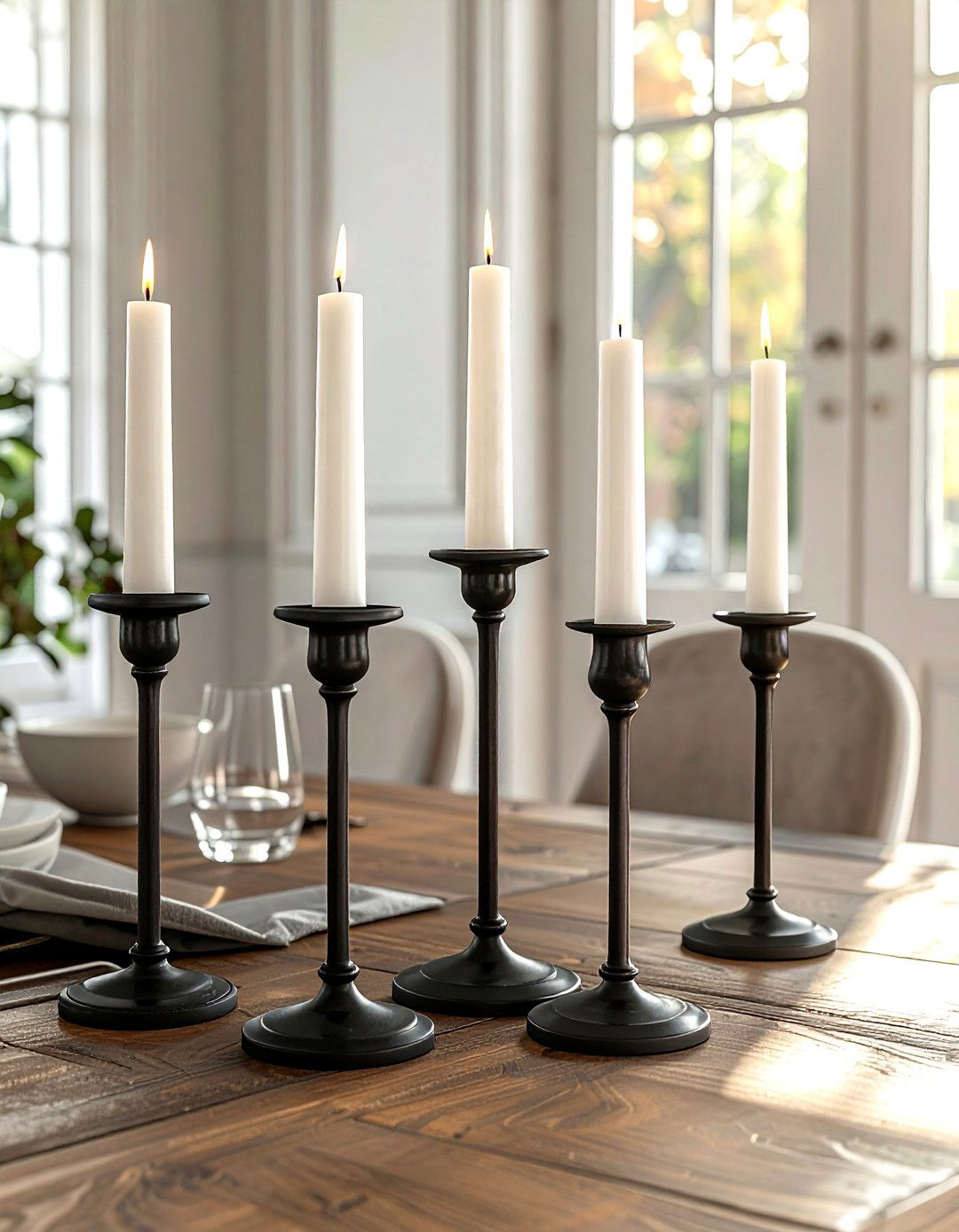 Taper Candle Holder - 30 modern traditional dining room ideas
