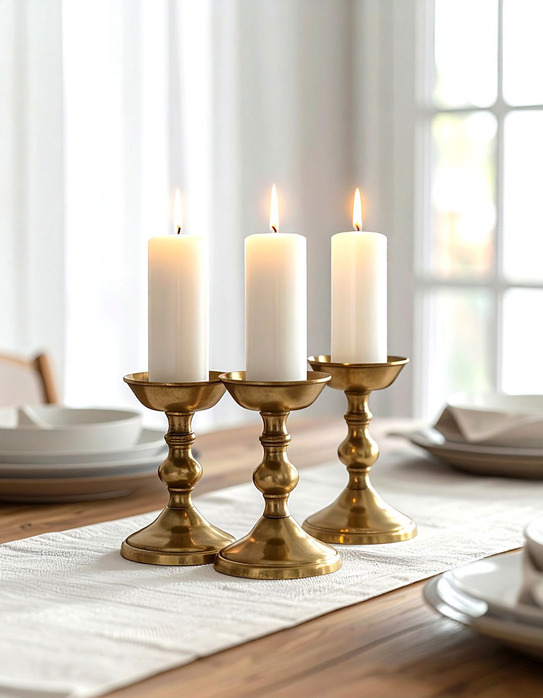 Taper candle holder - 30 golden hour dining room ideas