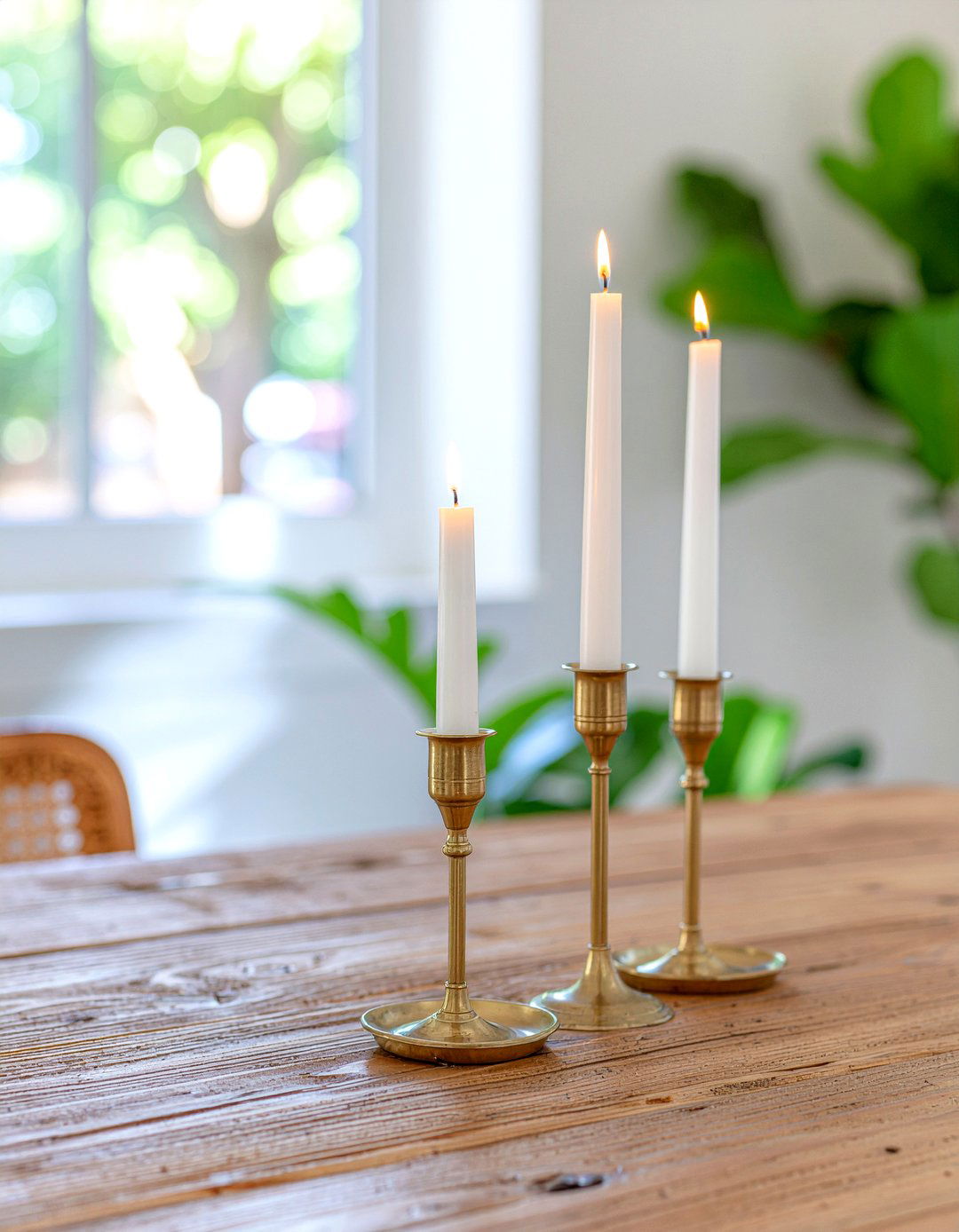 Taper candle holders - 30 feminine living room ideas