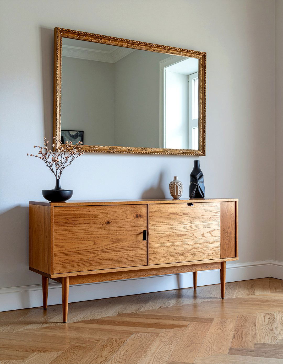 Tapered Leg Sideboard - 30 living room Danish modern furniture ideas