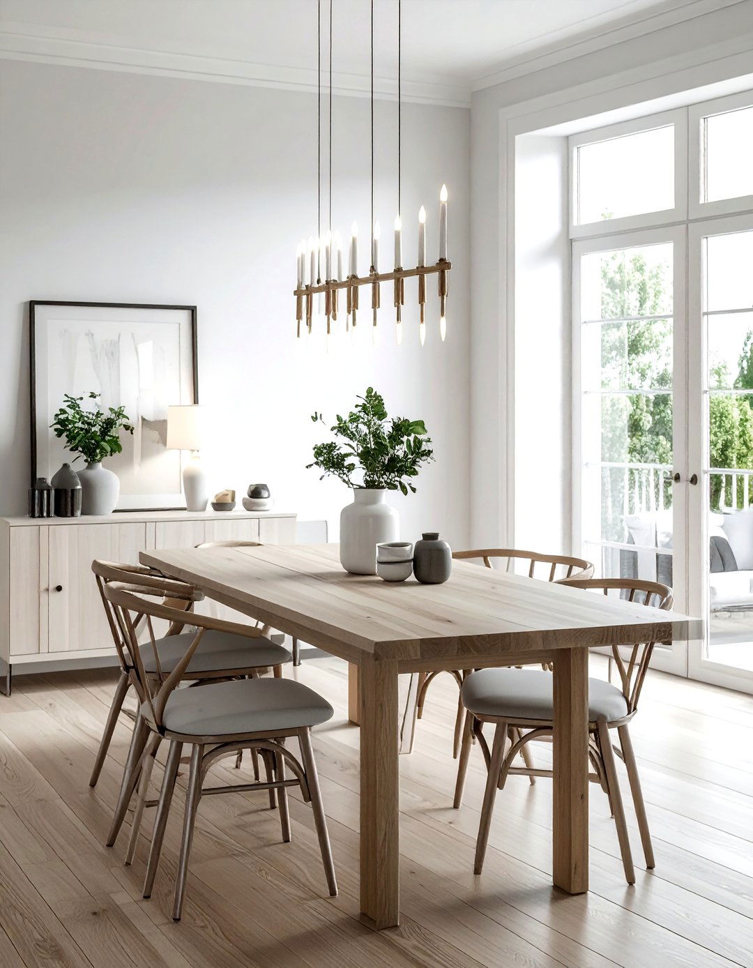 Tapered candle linear fixture - 30 linear chandelier dining room ideas