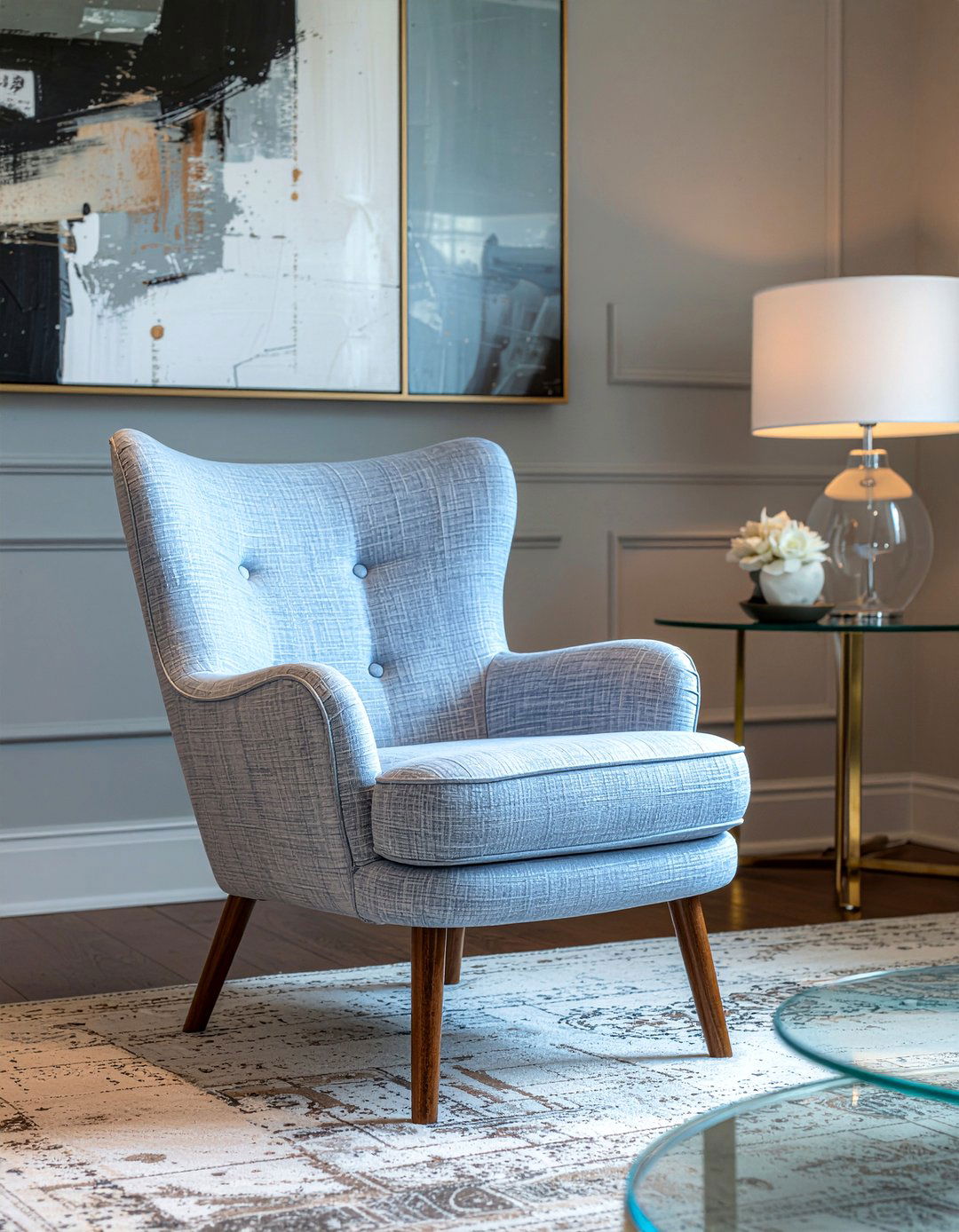 Tapered leg club chair - 30 living room club chair ideas