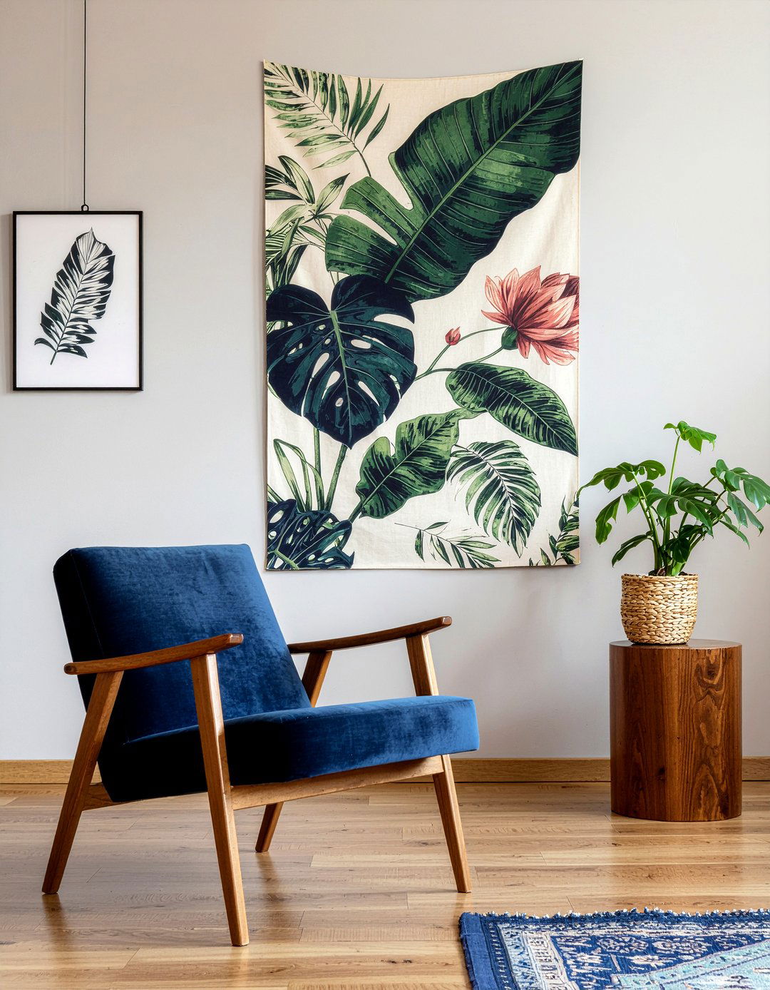 Tapestry - 30 command strip living room ideas