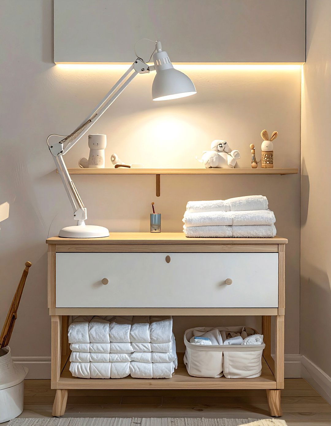 Task lighting for changing table - 30 nursery lighting ideas