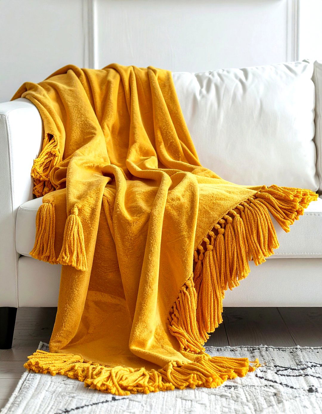 Tassel Edge Blanket - 30 living room finishing touches ideas