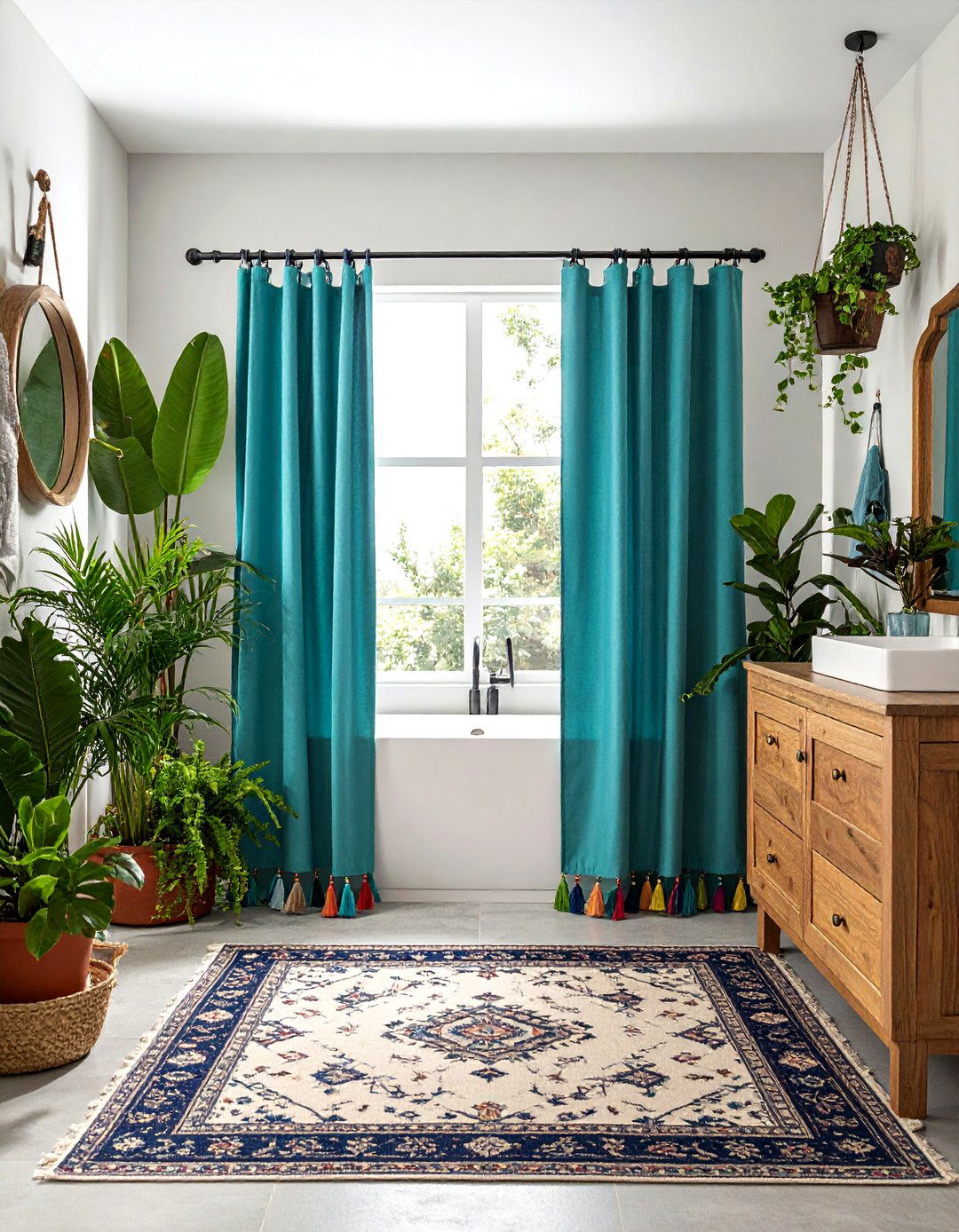 Tassel Edge Valance - 30 bathroom valance ideas