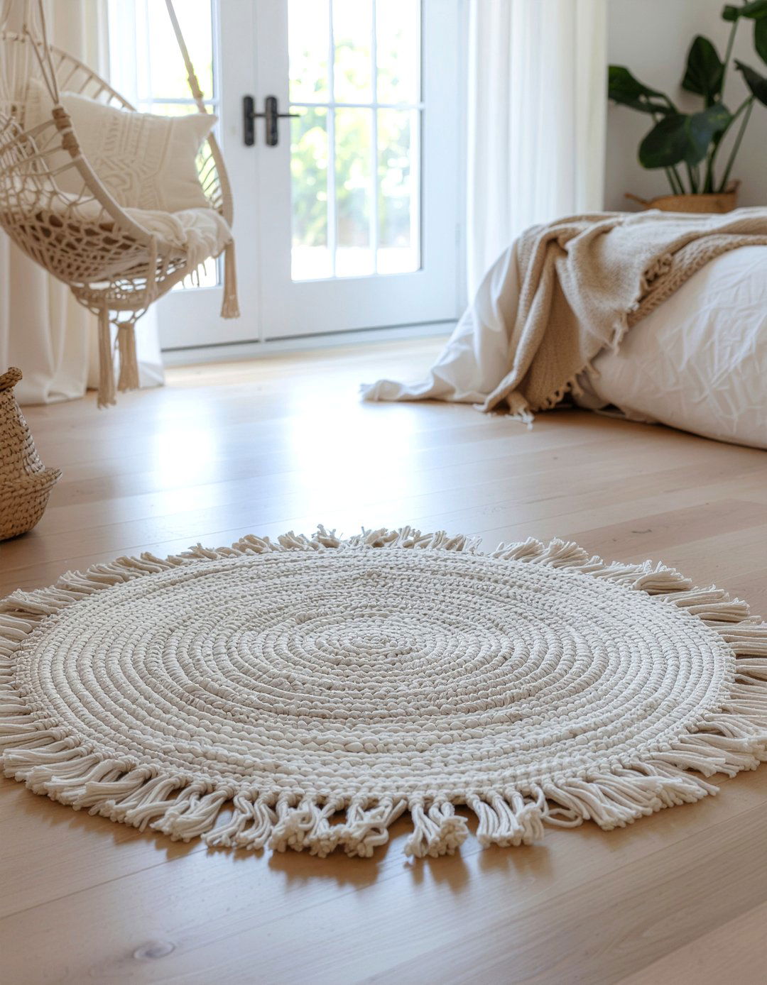 Tassel Round Rug - 30 bedroom round rugs