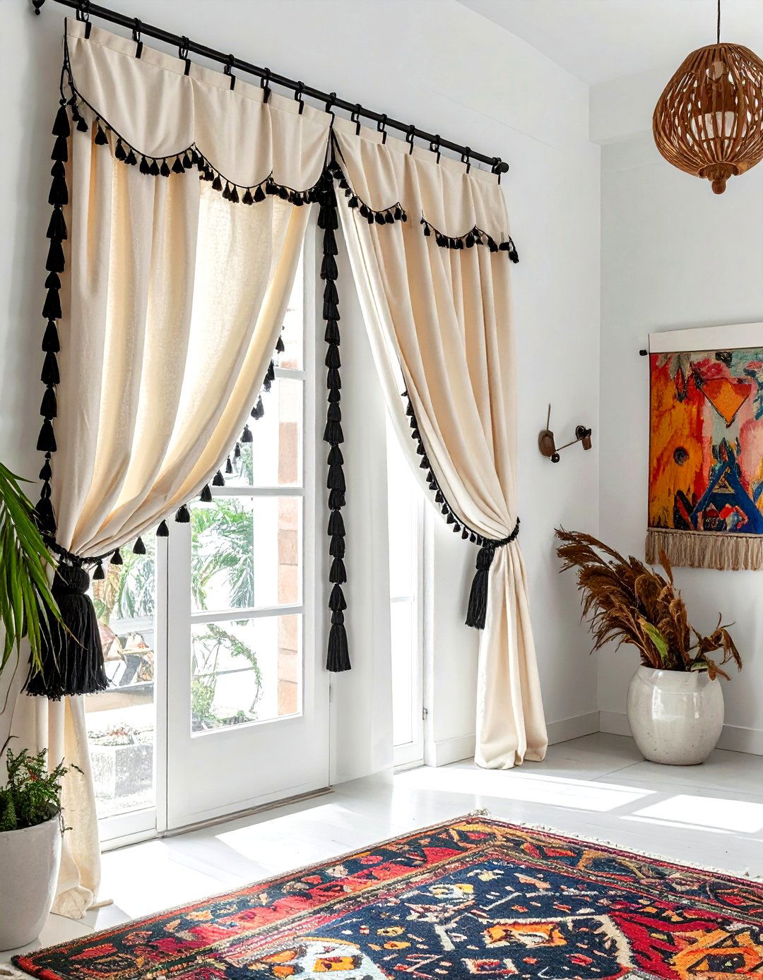Tassel Trim Curtains - 30 curtain ideas