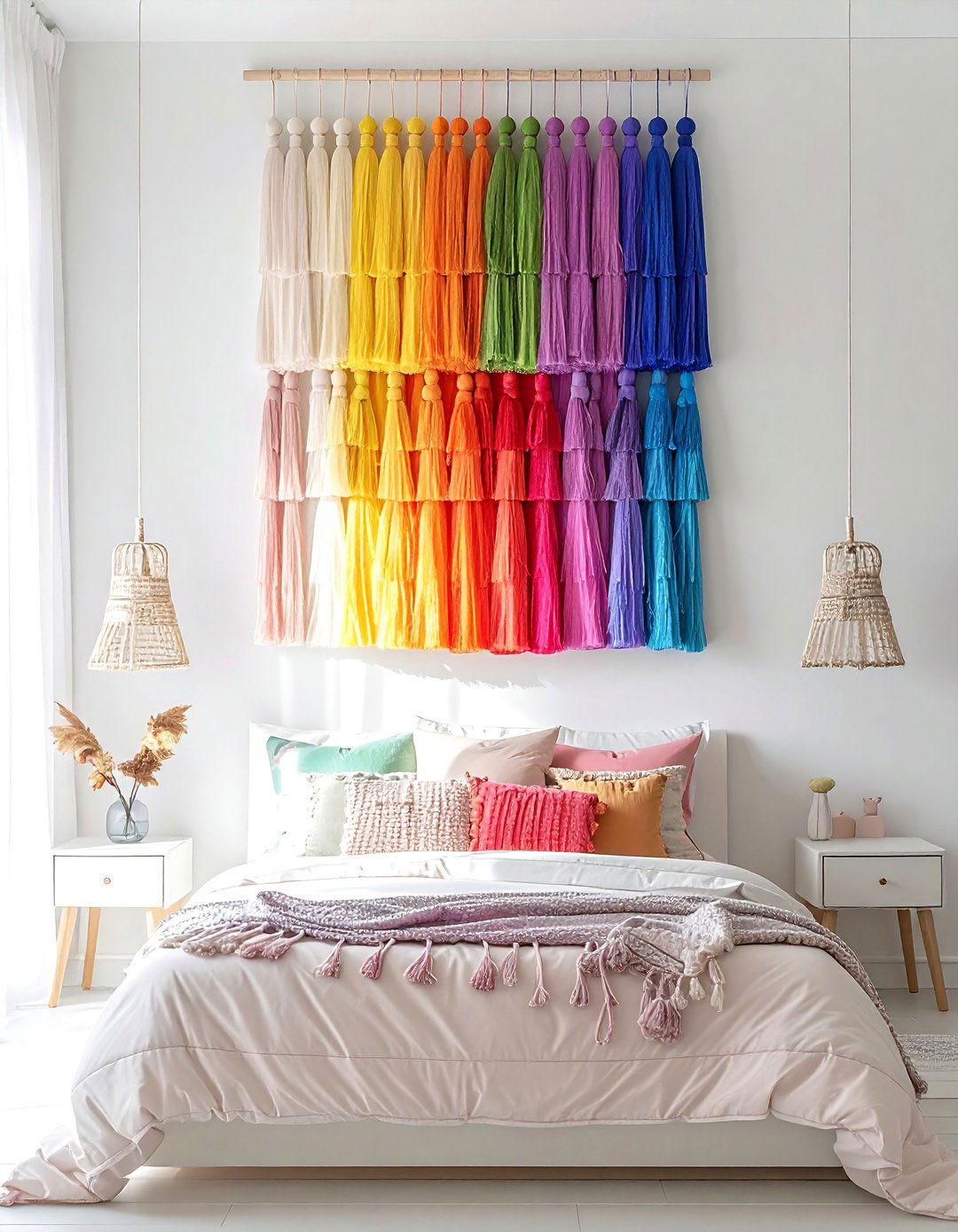 Tassel Wall Decor - 30 woven wall hanging ideas