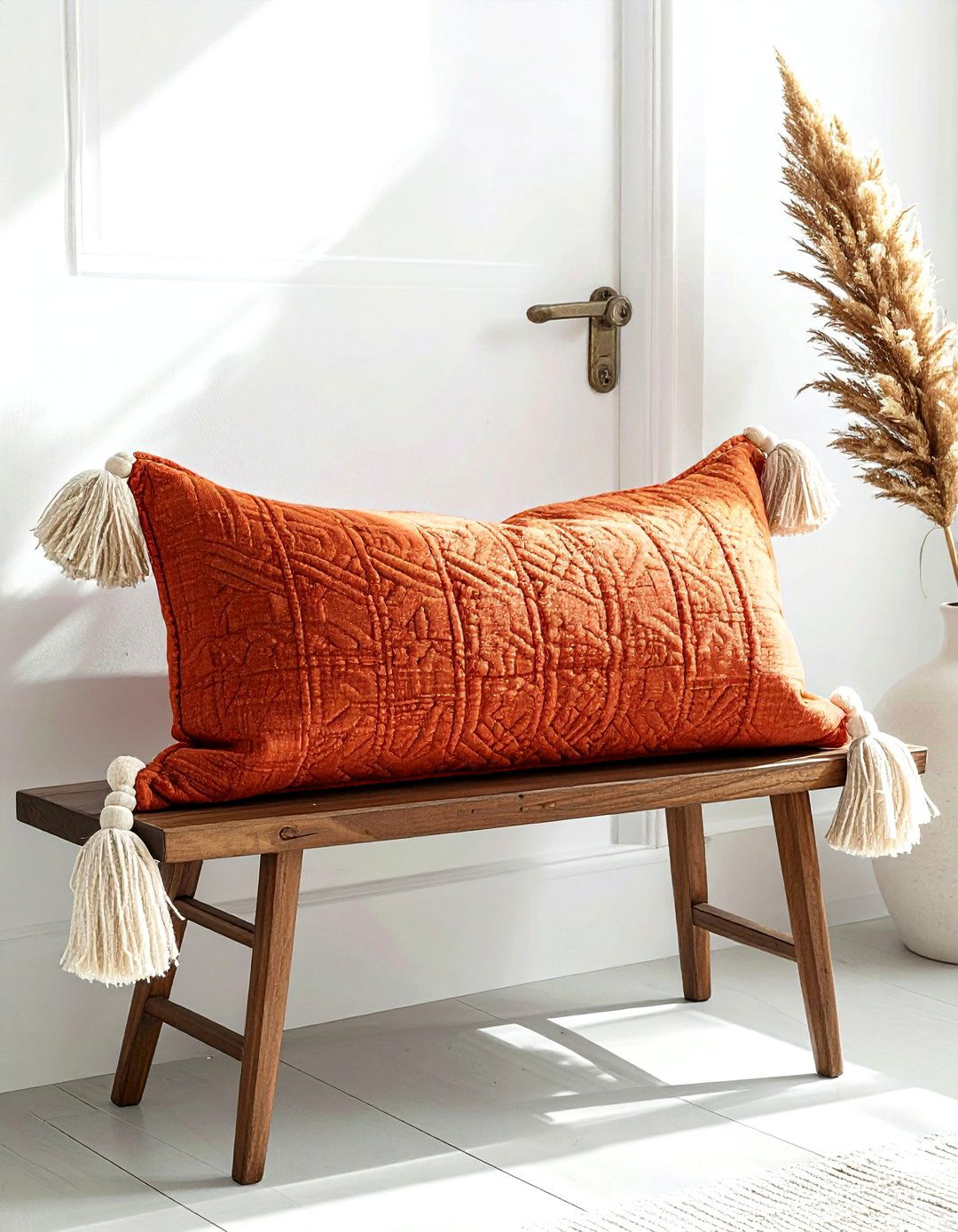 Tasseled Bolster Pillow - 30 bolster pillow ideas