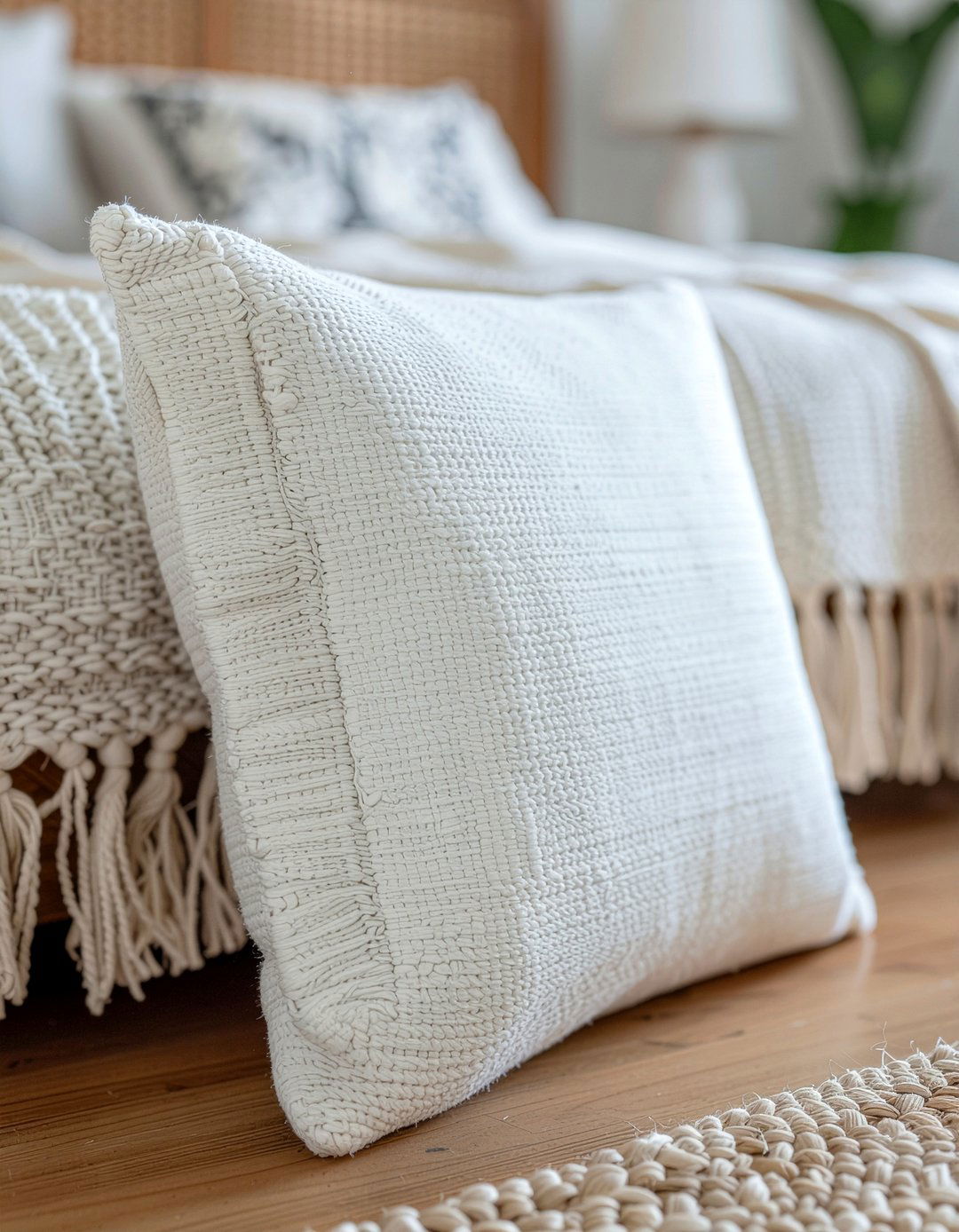 Tasseled bolster pillow cover - 30 bedroom bolster pillows