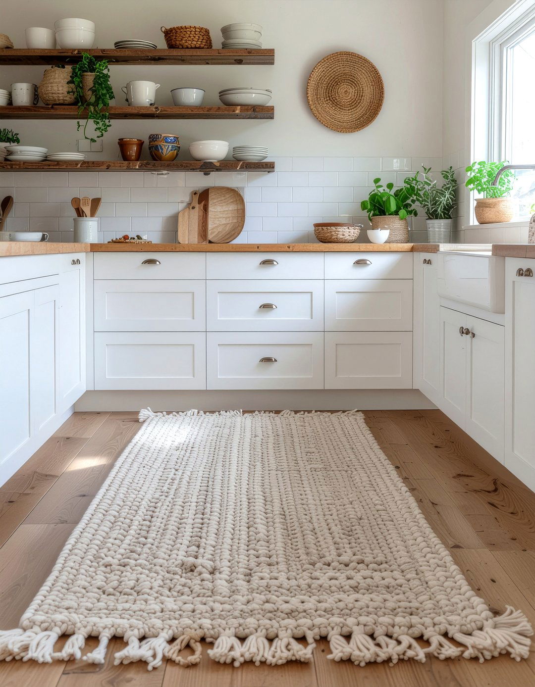 Tasseled kitchen rug - 30 kitchen rug ideas