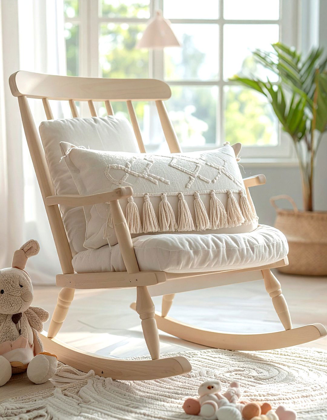 Tasseled lumbar pillow for nursery - 30 lumbar pillow ideas