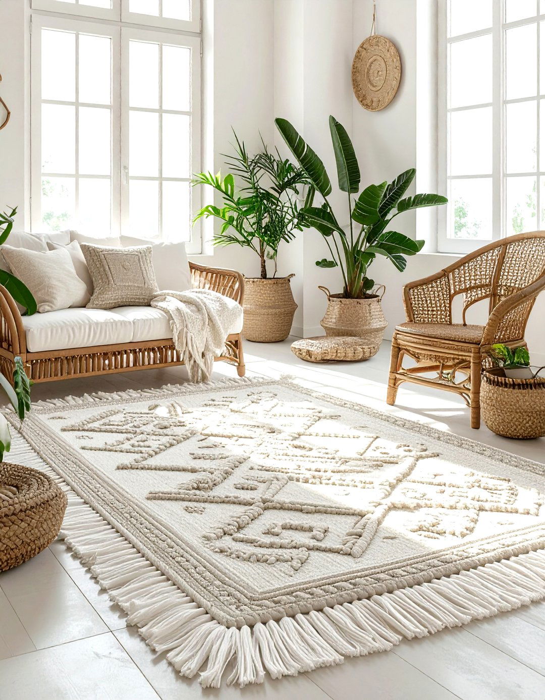 Tasselled Moroccan rug - 30 Moroccan rug ideas