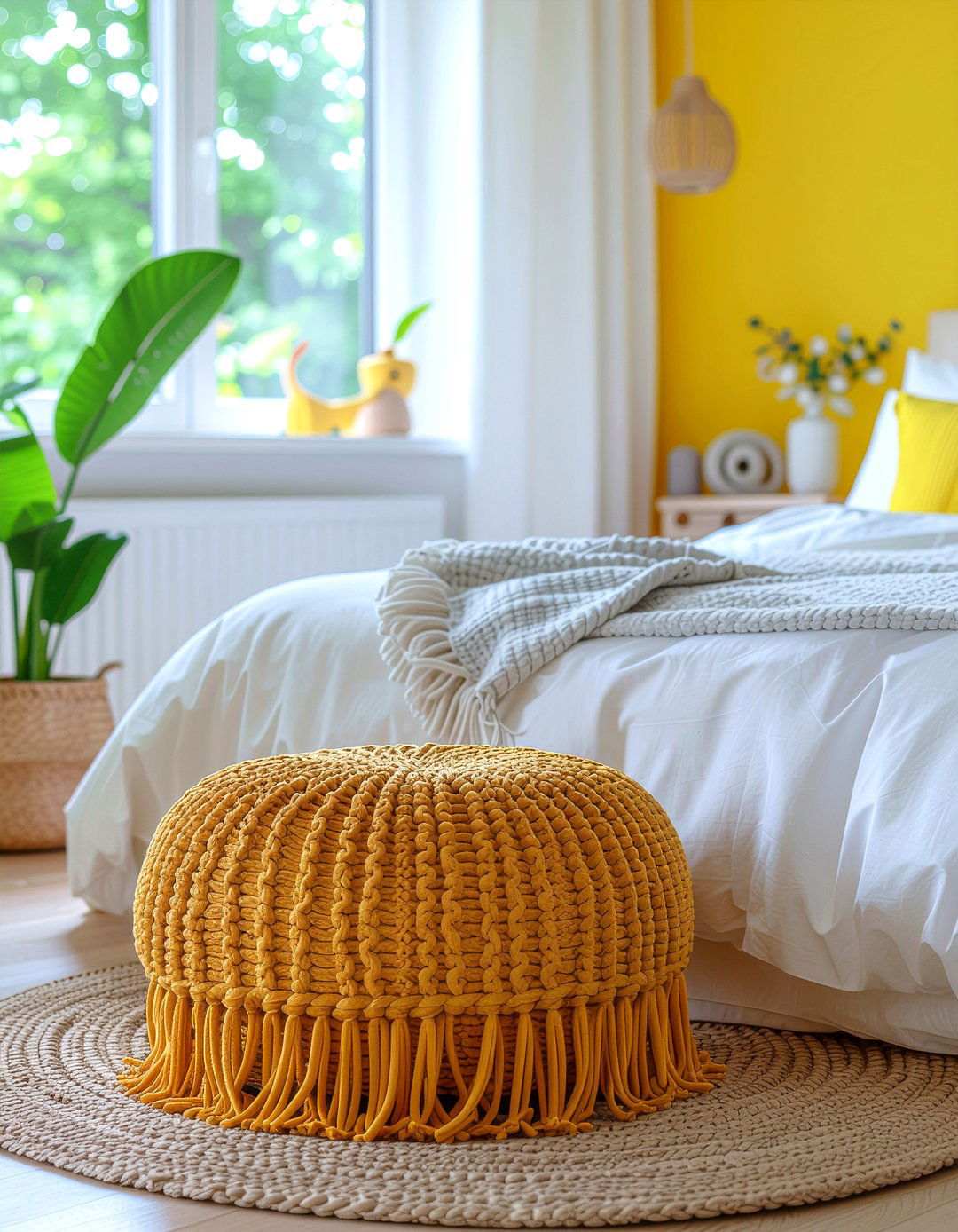 Tassels pouf - 30 bedroom poufs