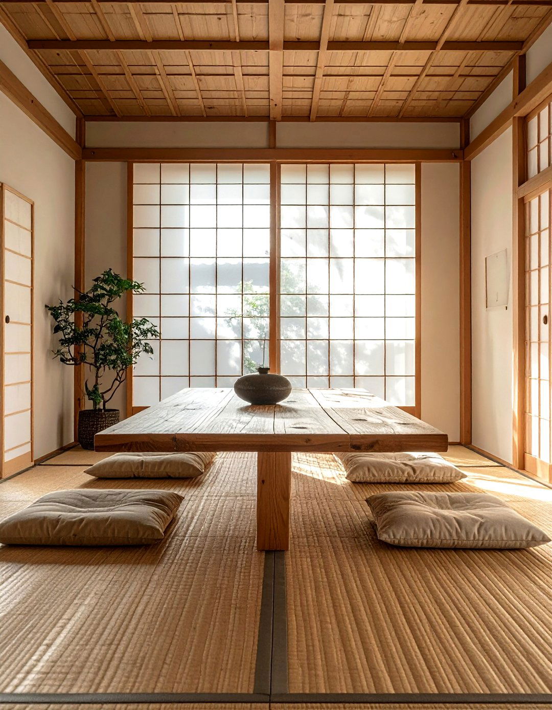 Tatami Mat Floor - 30 zen dining room ideas