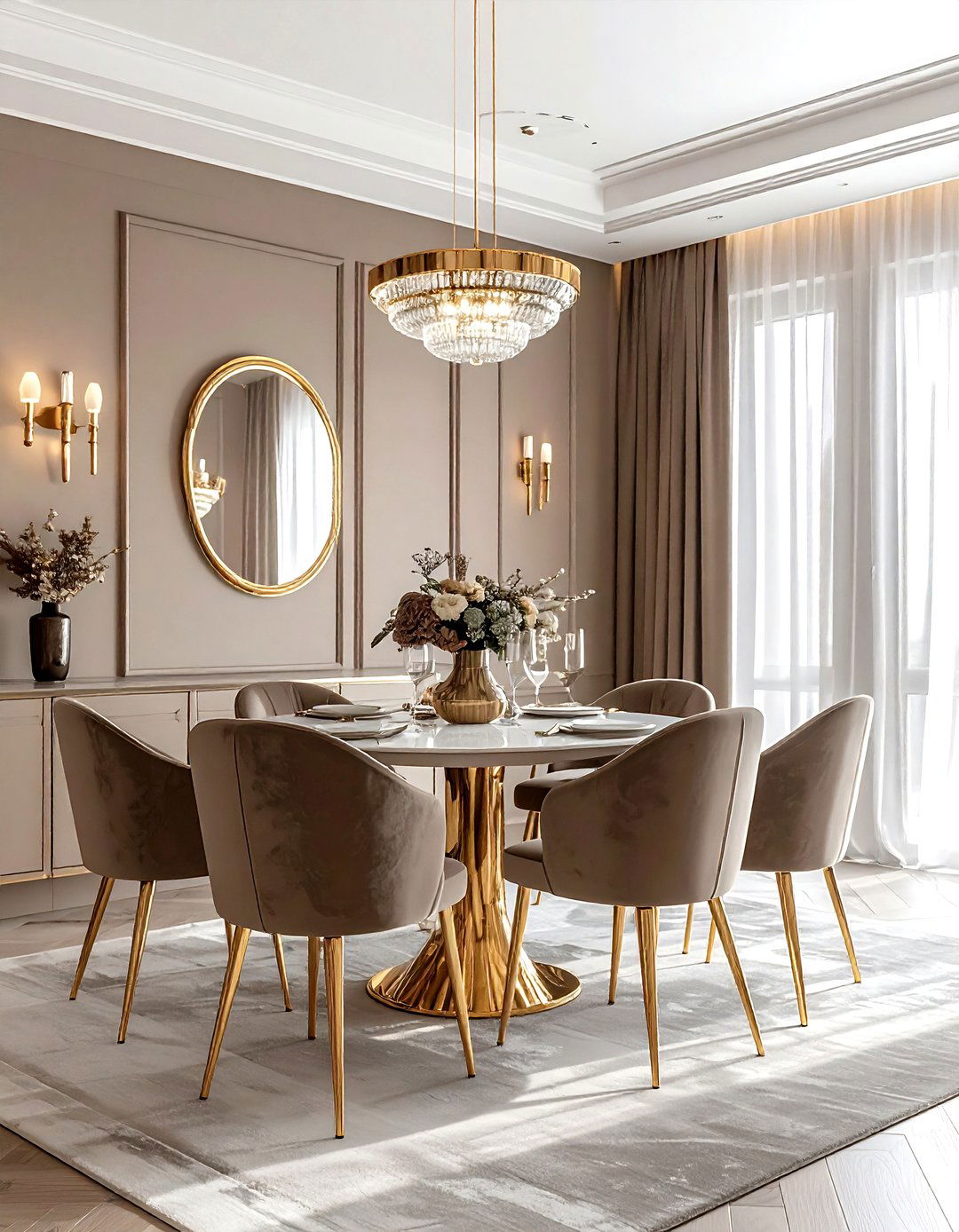 Taupe And Gold Dining Room - 30 taupe dining room ideas