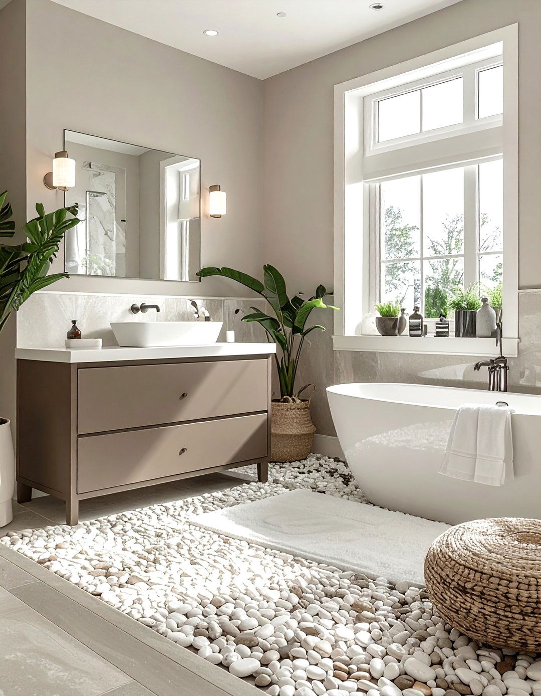 Taupe And White Bathroom - 30 neutral color scheme ideas