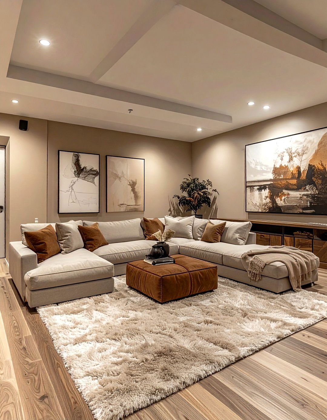 Taupe Basement - 30 taupe decor ideas