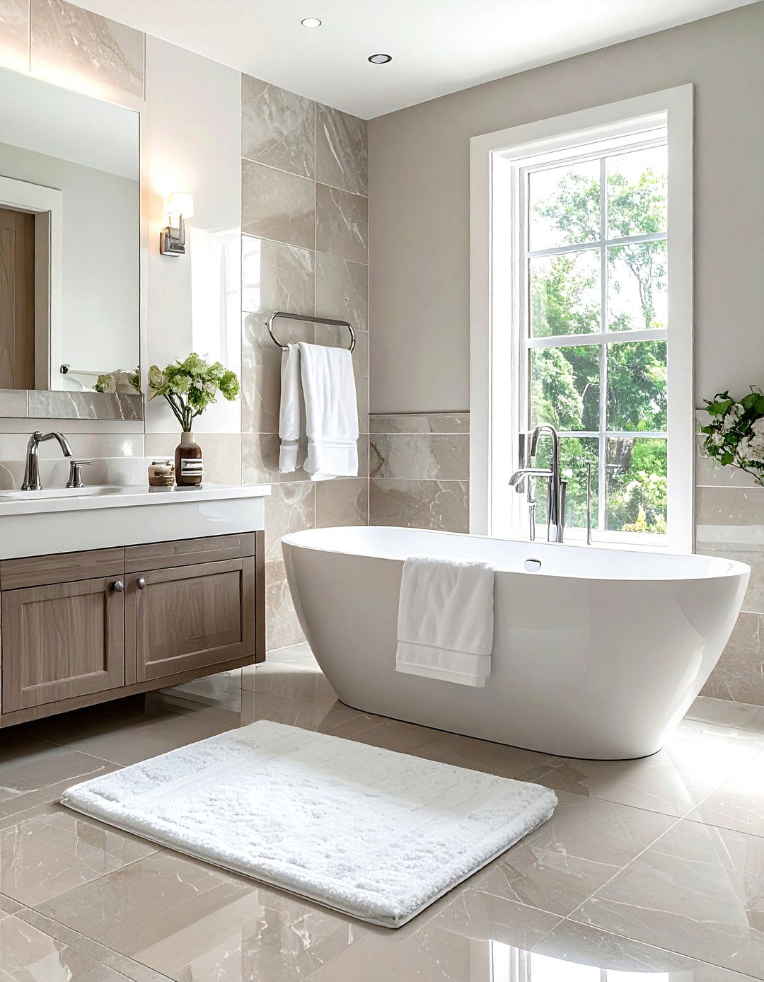 Taupe Bathroom Tile - 30 brown decor ideas