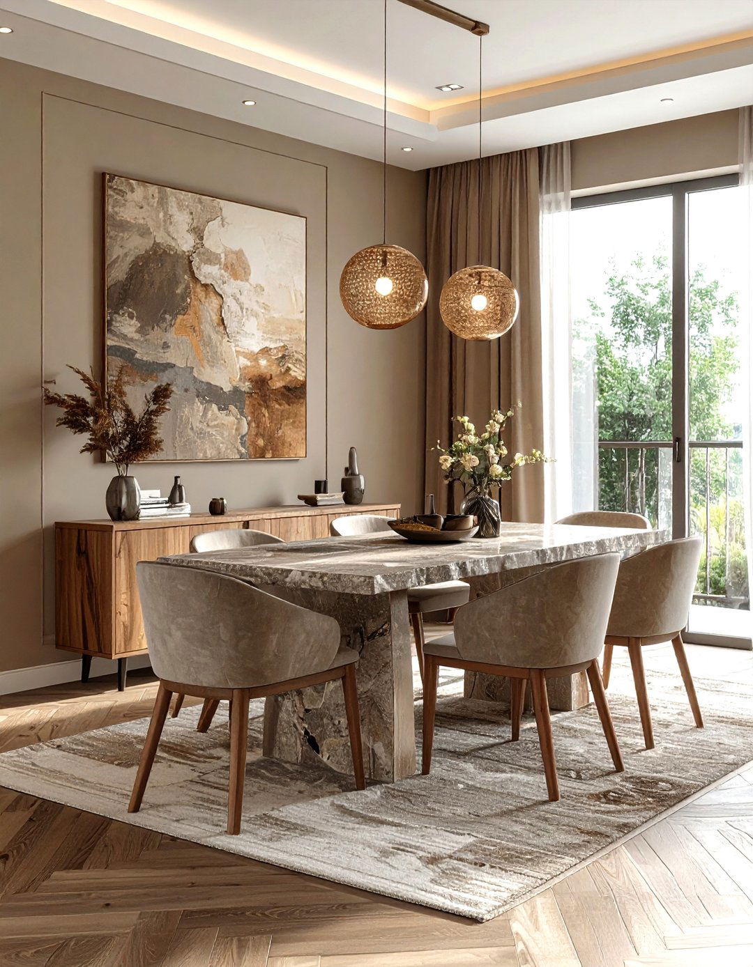 Taupe Dining Room - 30 dining room paint color ideas