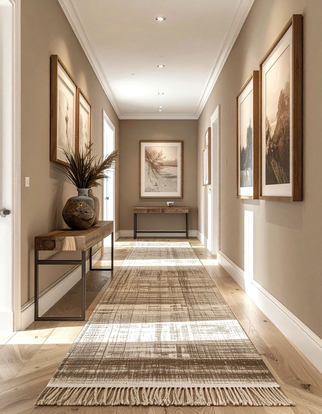 Taupe Hallway - 30 taupe decor ideas