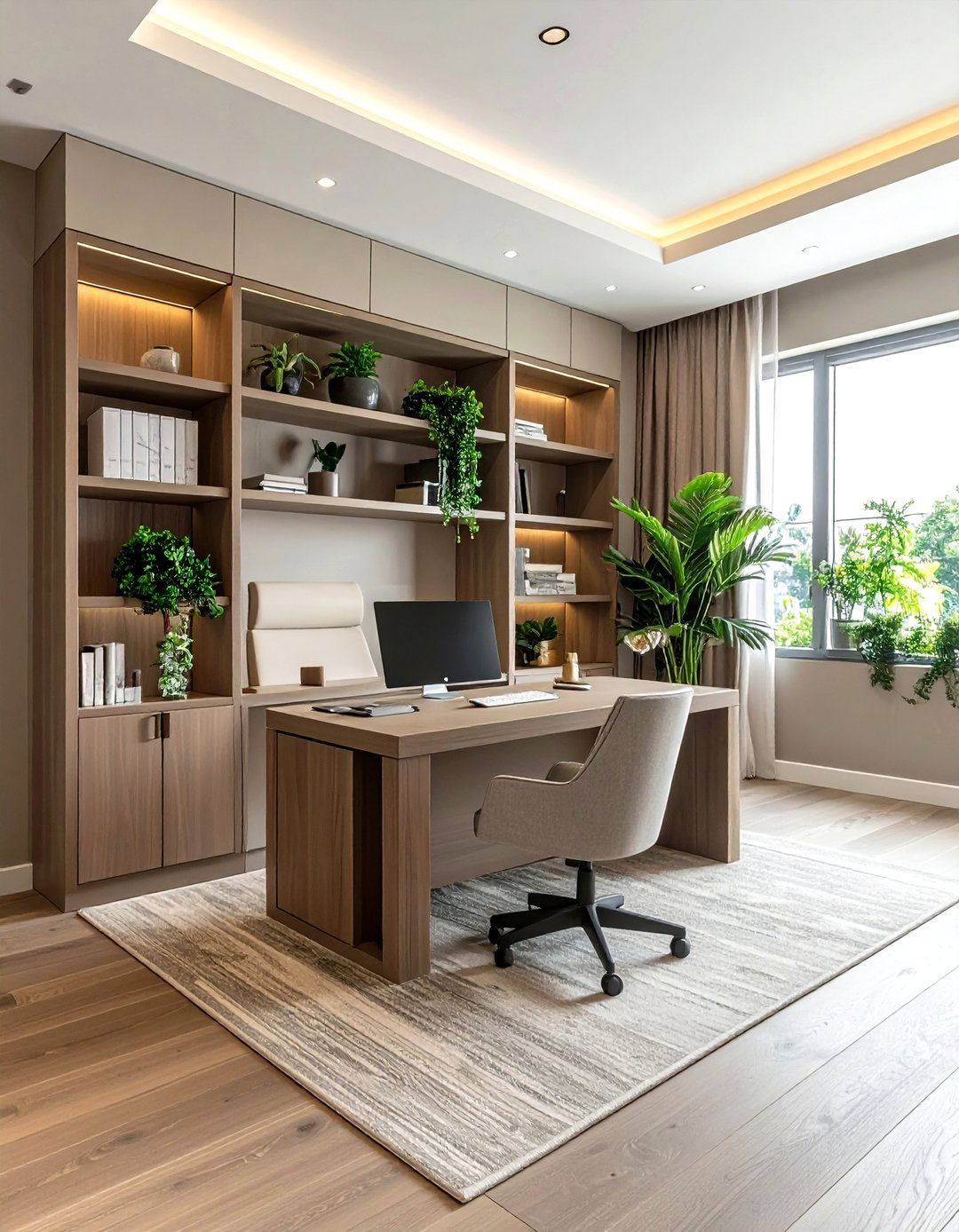 Taupe Home Office - 30 taupe decor ideas